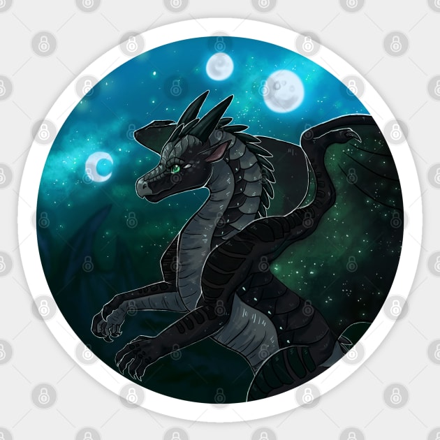 Wings of Fire - Moonwatcher Sticker by Biohazardia